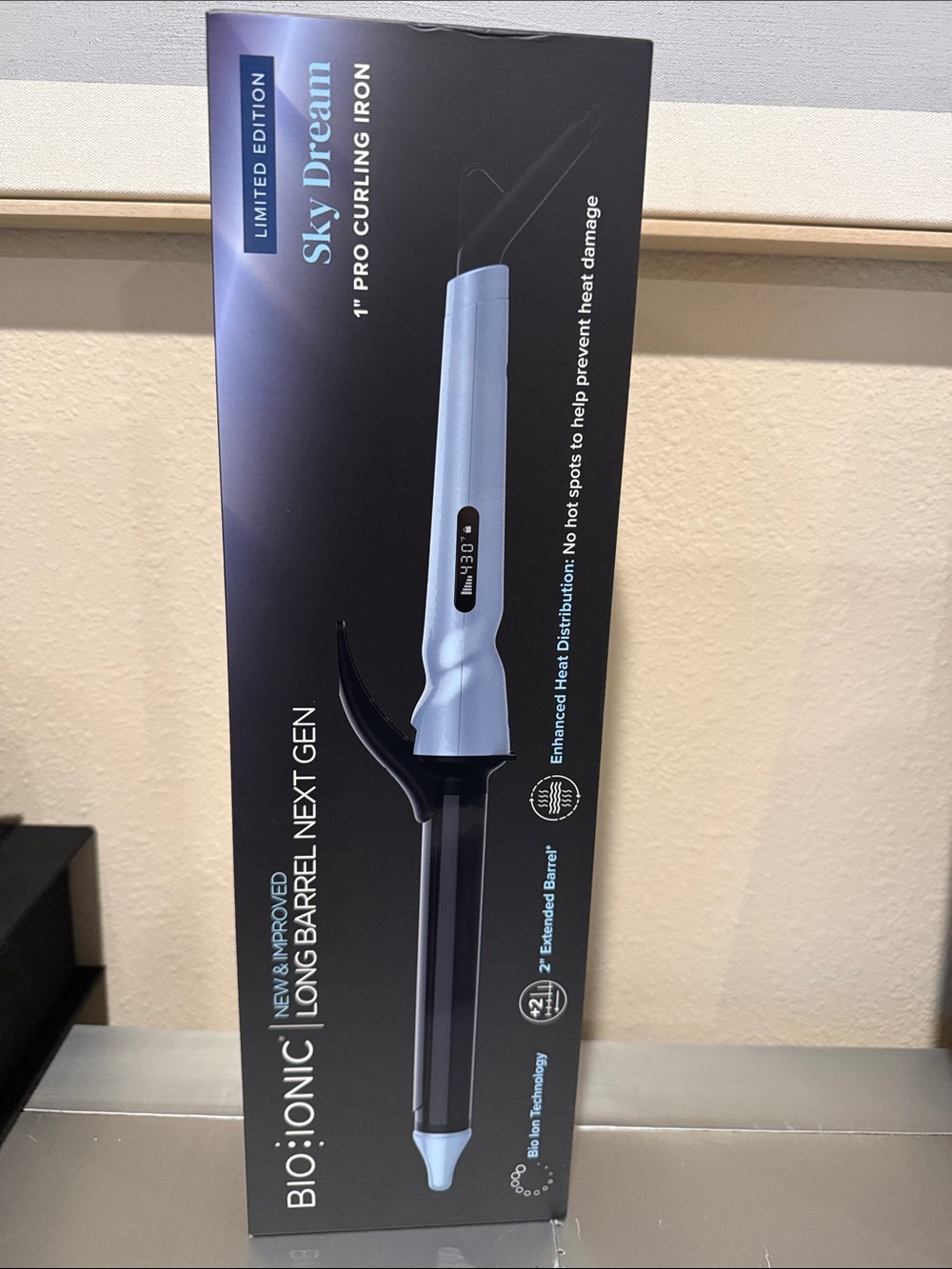 Bio Ionic Long Barrel Next Gen Pro Curling Iron 1" Sky Dream Limited Edition NIB - Picture 2 of 8